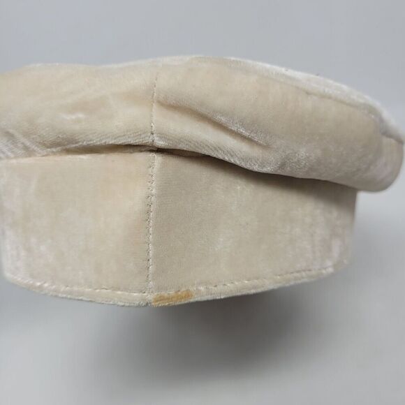 Lack Of Color Cap Cream Ivory Velveteen Velvet Hat Medium 57MM Silk Blend - Picture 11 of 11